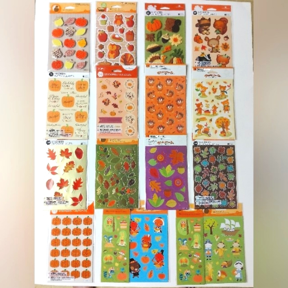 CREATE YOUR OWN FALL THANKSGIVING STICKER BUNDLE ( COLLECTION #5 )